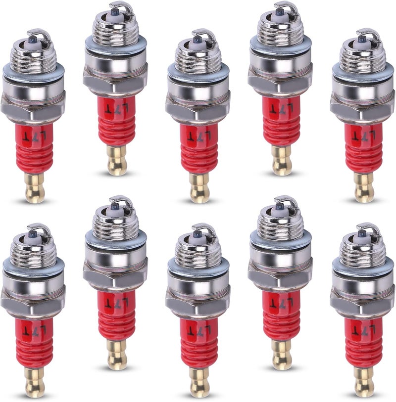 Atunee 10PCS L7T Spark Plug Replacement for 47CC 49CC 50CC 2-Stroke Engine and for NGK BPMR7A, Fits for Husqvarna Chainsaw Trimmer Lawn Mower Trimmer - Image 1